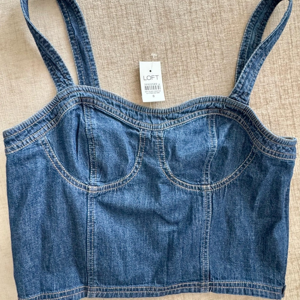 LOFT Denim Crop Top